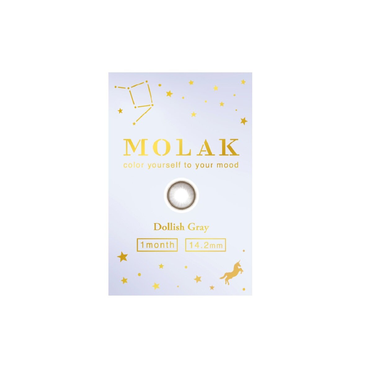 モラク ワンマンス ドーリッシュグレー 2枚入り 宮脇咲良イメージモデルカラコン 度なし (±0.00)