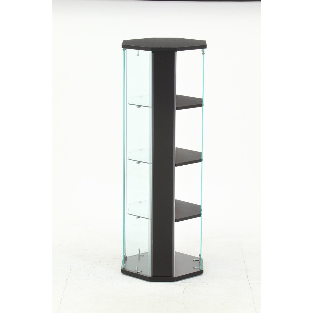 ガラスコレクションケース BAAL コーナー ブラック