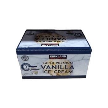 【冷凍】 カークランドシグネチャー スーパープレミアム バニラアイスクリーム 1.89l x 2パック