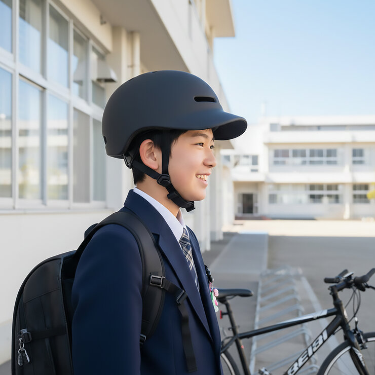 ジュニア バイク ヘルメット SGマーク認証 ブラック