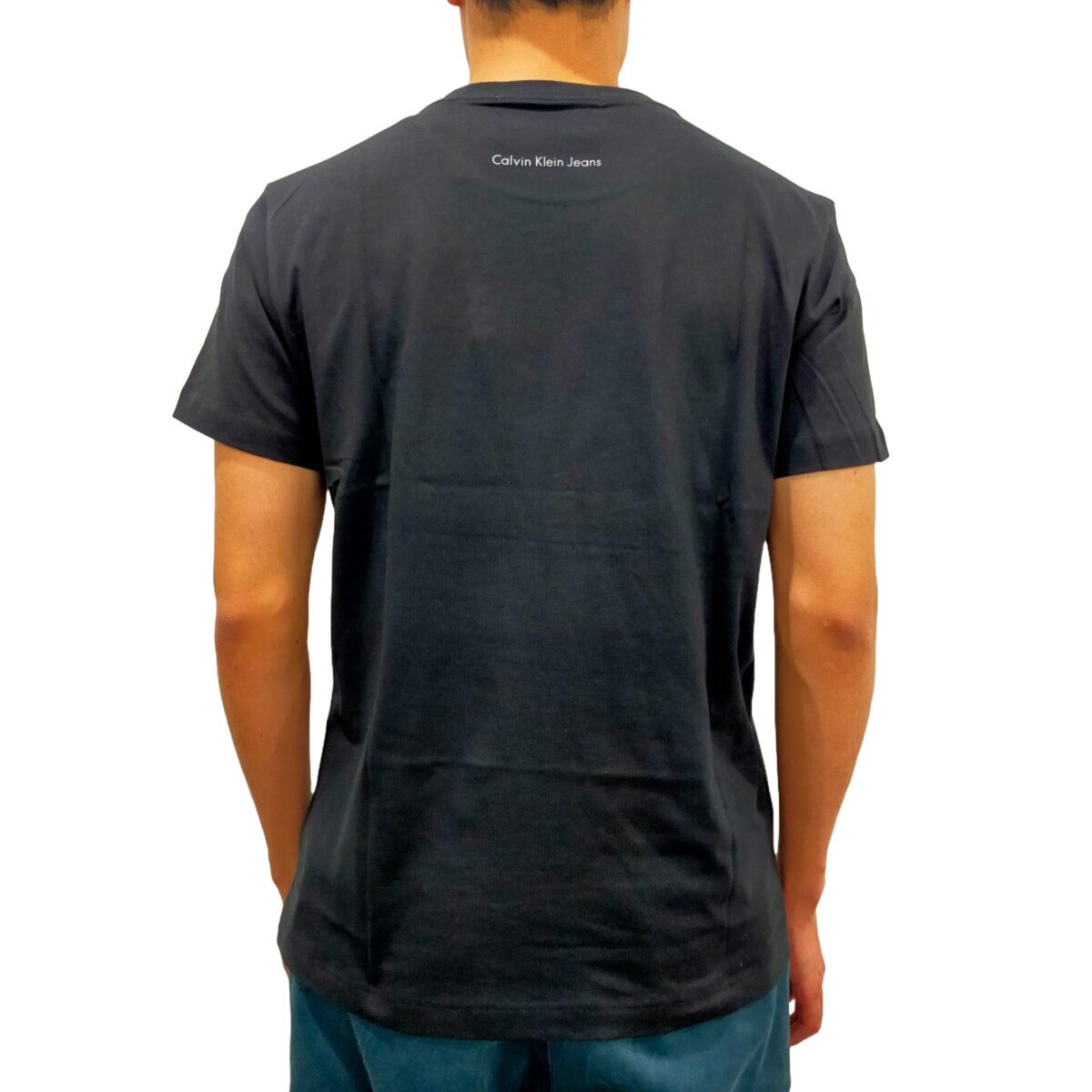 カルバンクラインジーンズ メンズ ロゴ 半袖 Tシャツ ブラック S