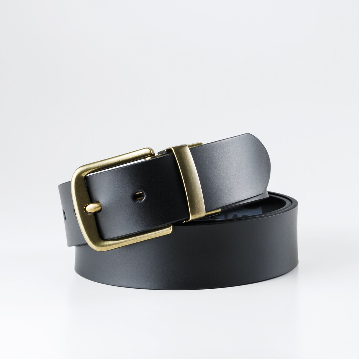 リーバイス メンズ レザー ベルト ブラック