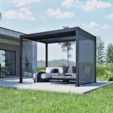 【引取り限定】ソジャグ ハナ 10 x 13フィート（3 x 4m）パーゴラ SOJAG ハナ 10 x 13フィート (3 x 4m) パーゴラ サイドスクリーン付