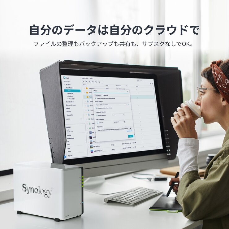 Synology NAS DiskStation DS223j + HDD 4TB 2台セット
