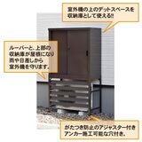 グリーンライフ 収納庫 エアコン室外機カバー 茶色 セット グリーンライフ 収納庫 エアコン室外機カバー 茶色 セット