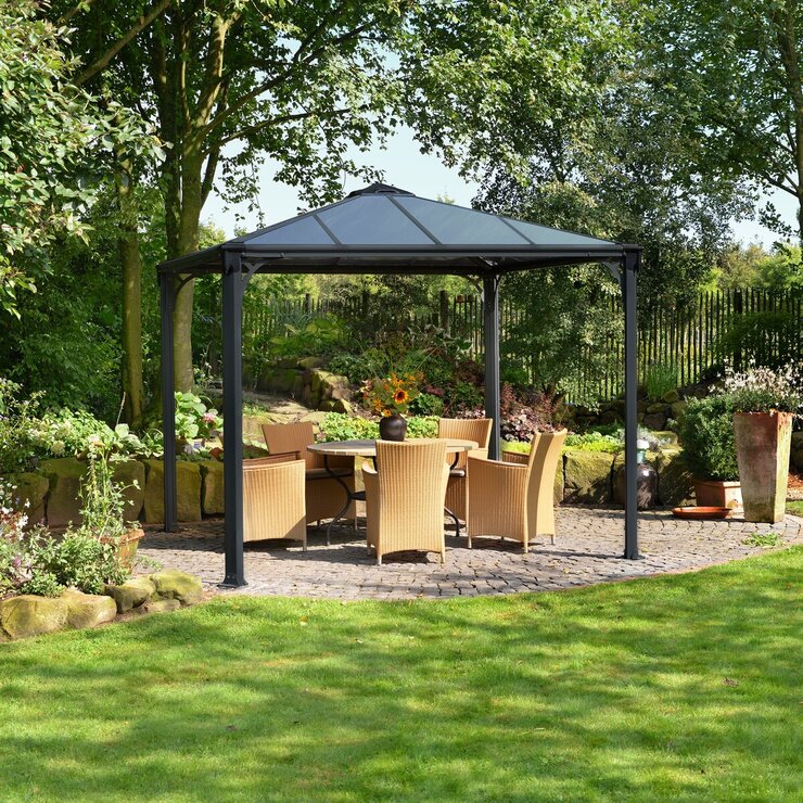 パルラム カノピア パレルモ 3000 10x10フィート (295cm x 295cm) グレー