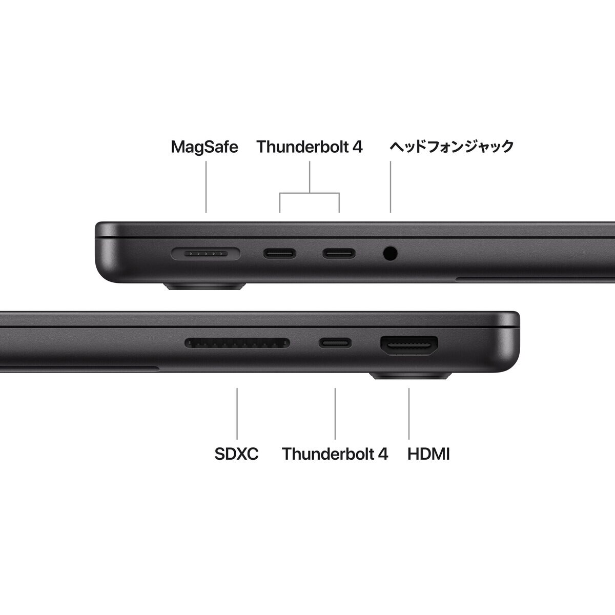 Apple MacBook Pro 14インチ 10コアCPU/10コアGPU/Apple M4チップ/16GB/512GB SSD スペースブラック