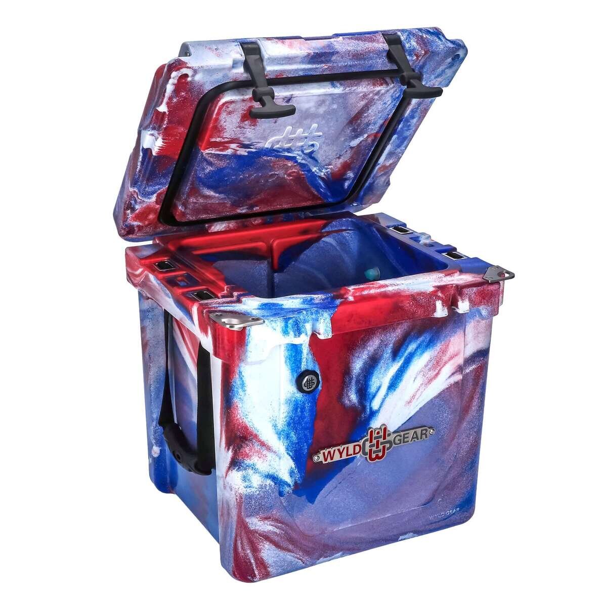 WYLD GEAR ハードタイプ クーラーボックス 24リットル ロトモールド製法 HC25-RWB レッド/ホワイト/ブルー
