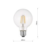 EGLO（エグロ）LED電球 G80 E26 電球色クリアー400ルーメン 204663J