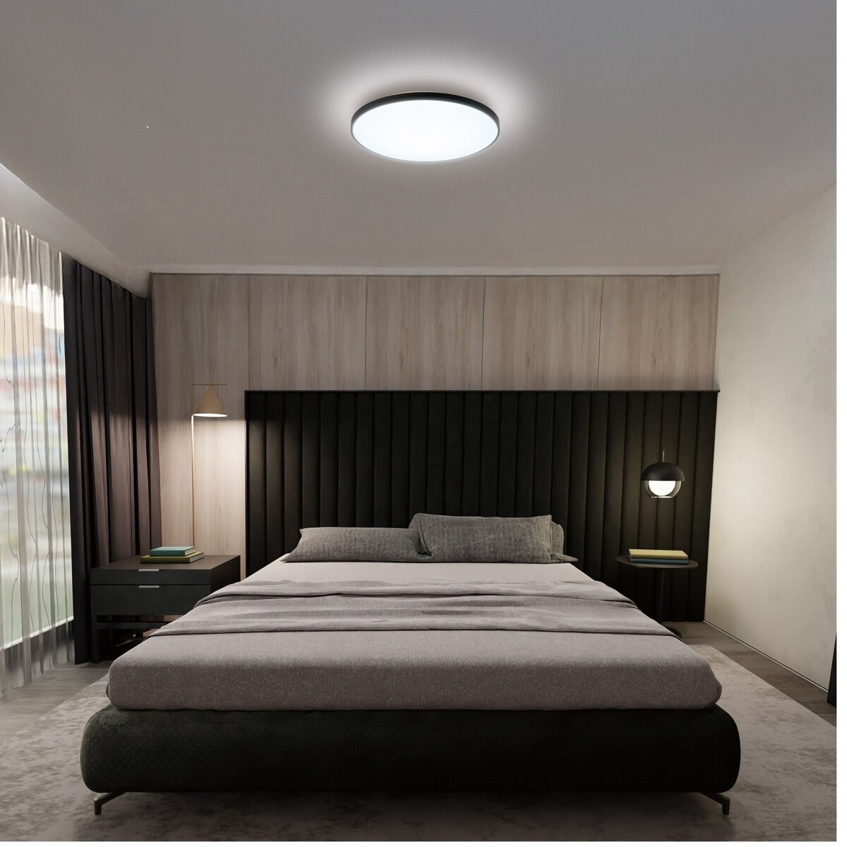 ドウシシャ ルミナス LEDシーリングライト6畳調光 ブラック 3,100