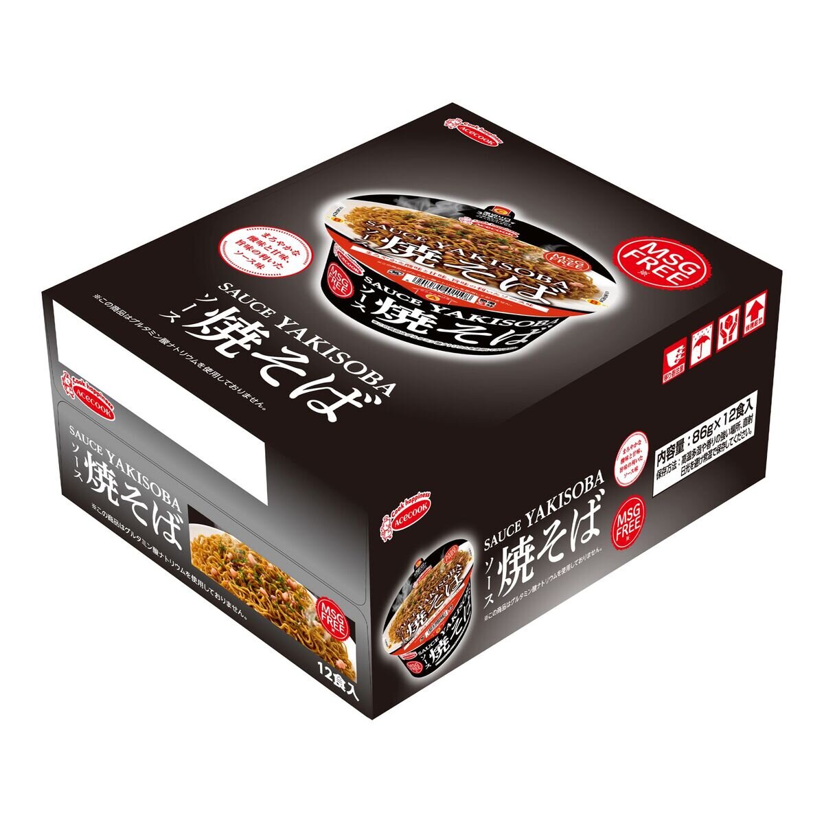 1箱12食入り　Costco　ソース焼きそば　FREE　MSG　エースコック　Japan