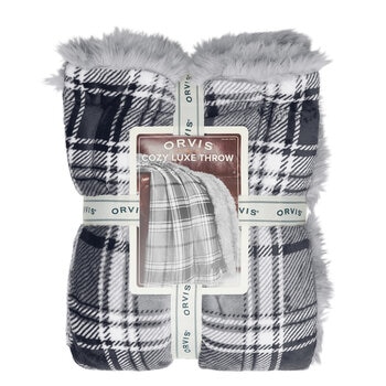 ORVIS ラビットファー 大判ひざ掛け 152cm x 177cm
