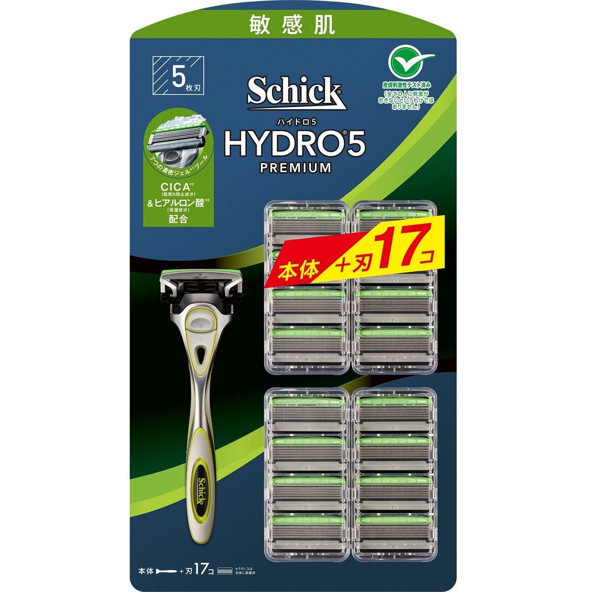 Schick(シック) 5枚刃 ハイドロ5 プレミアム 敏感肌用 本体+刃17個 Schick(シック) 5枚刃 ハイドロ5 プレミアム 敏感肌用 本体+刃17個
