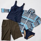 フィラ レディース 水着 4点セット ネイビー 11L