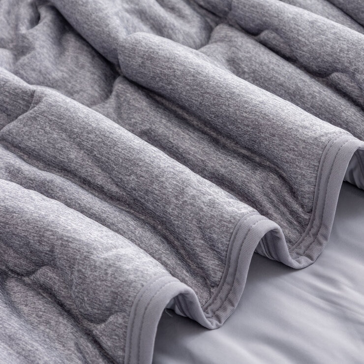 クーリング大判ひざ掛け 152cm x 177cm ヘザーグレー