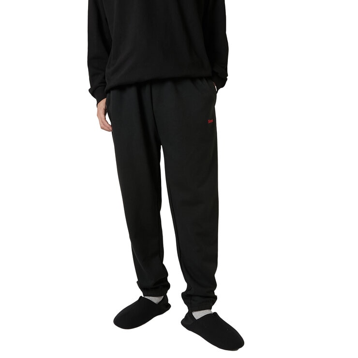 ヘインズ メンズ ニット パンツ ブラック XL