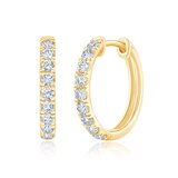 14K イエローゴールド 0.50カラット フープピアス