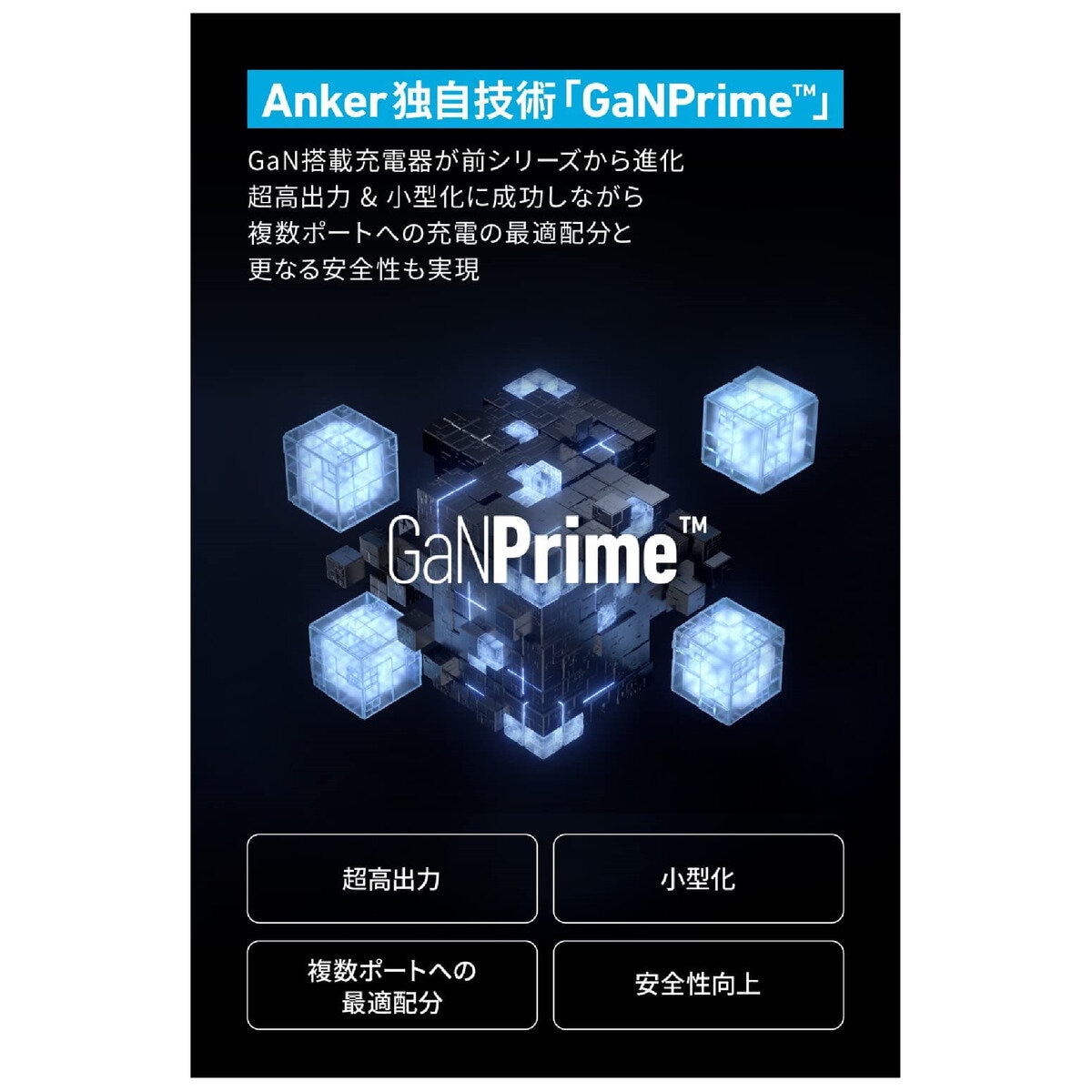 Anker 727 GaNPrime™ チャージングステーション  6ポート  最大出力100W A9126NF1