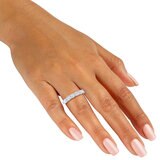14K ホワイトゴールド 1.20カラット オーバル ダイヤモンド リング