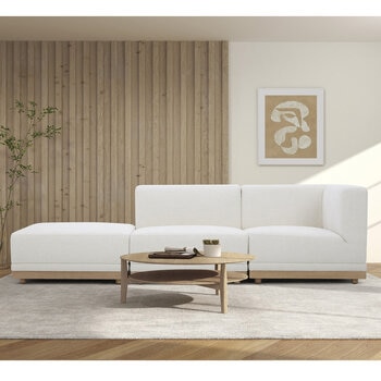 AIDEN & IVY 3PC ファブリックセクショナルソファ