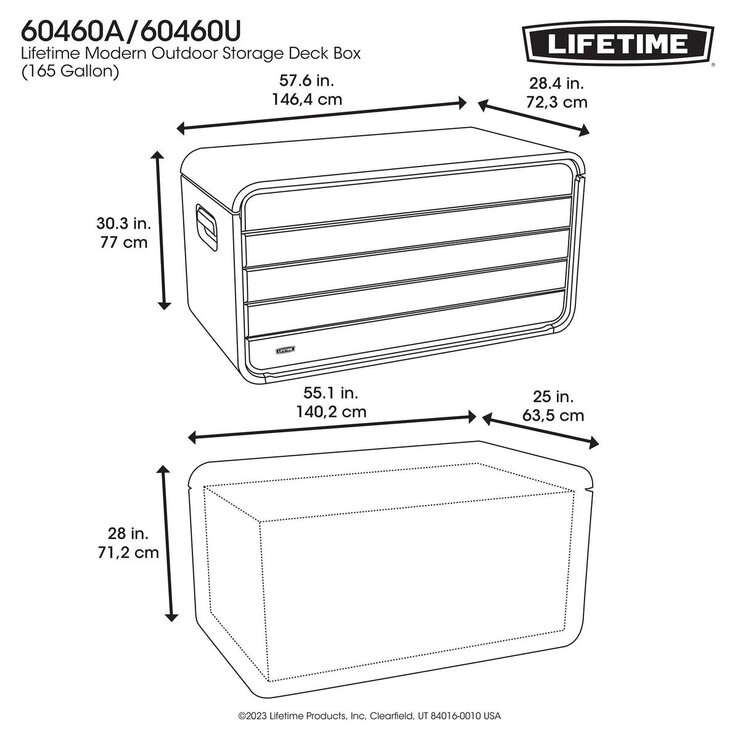 LIFETIME 165ガロン (625L) 屋外収納物置