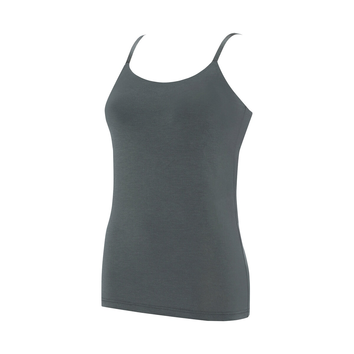 トリンプ・インターナショナル・ジャパン ブラ付き キャミソール チャコールグレー/バニラアイス M