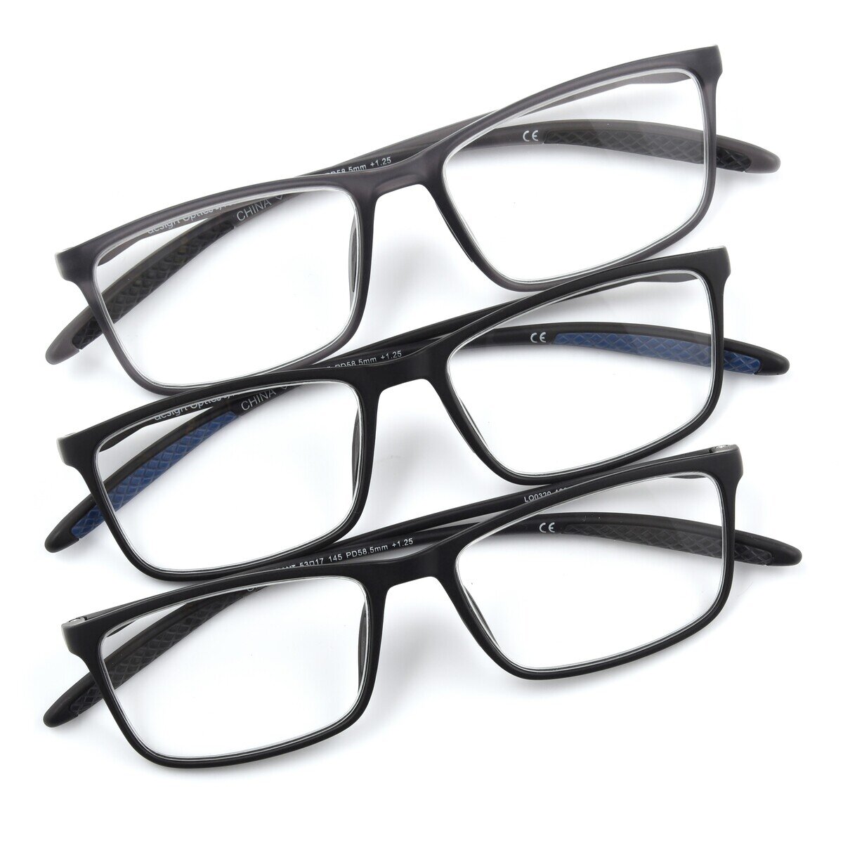 Design Optics® by Foster Grant "DAX" リーディンググラス 1.75 3着セット
