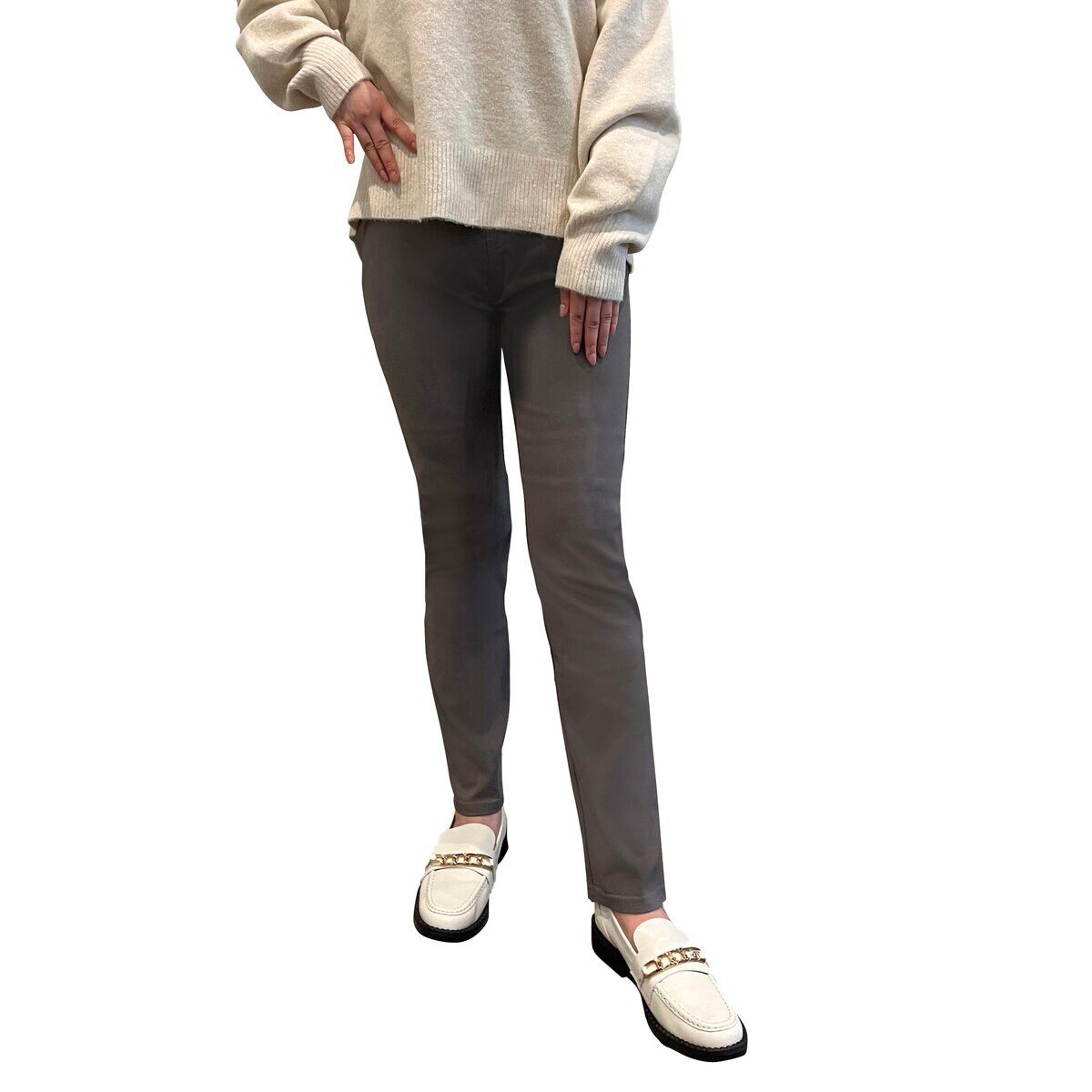 トゥシェ レディース ストレッチパンツ グレー M
