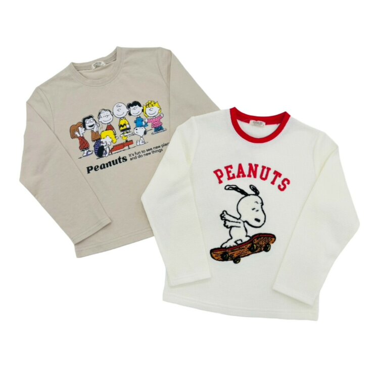 スヌーピー キッズ 長袖 2枚組