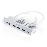 Satechi USB-C iMac 24インチ用クランプハブ シルバー