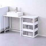 YAMAZEN コンテナフルオープンボックスM 3個組 ホワイト