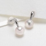 プラチナ900 アコヤパールピアス 7.0mm
