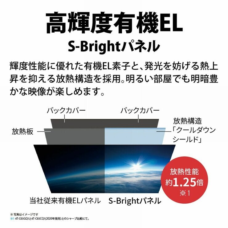 シャープ アクオス 77インチ 4K有機ELテレビ 4T-C77GQ1