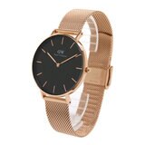 ダニエルウェリントン ペティートメルローズ DW00100303 ローズゴールドxブラック 36mm