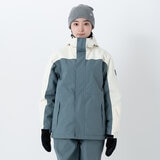 オーシャンパシフィック レディース スノージャケット クリーム / ダークグレー M