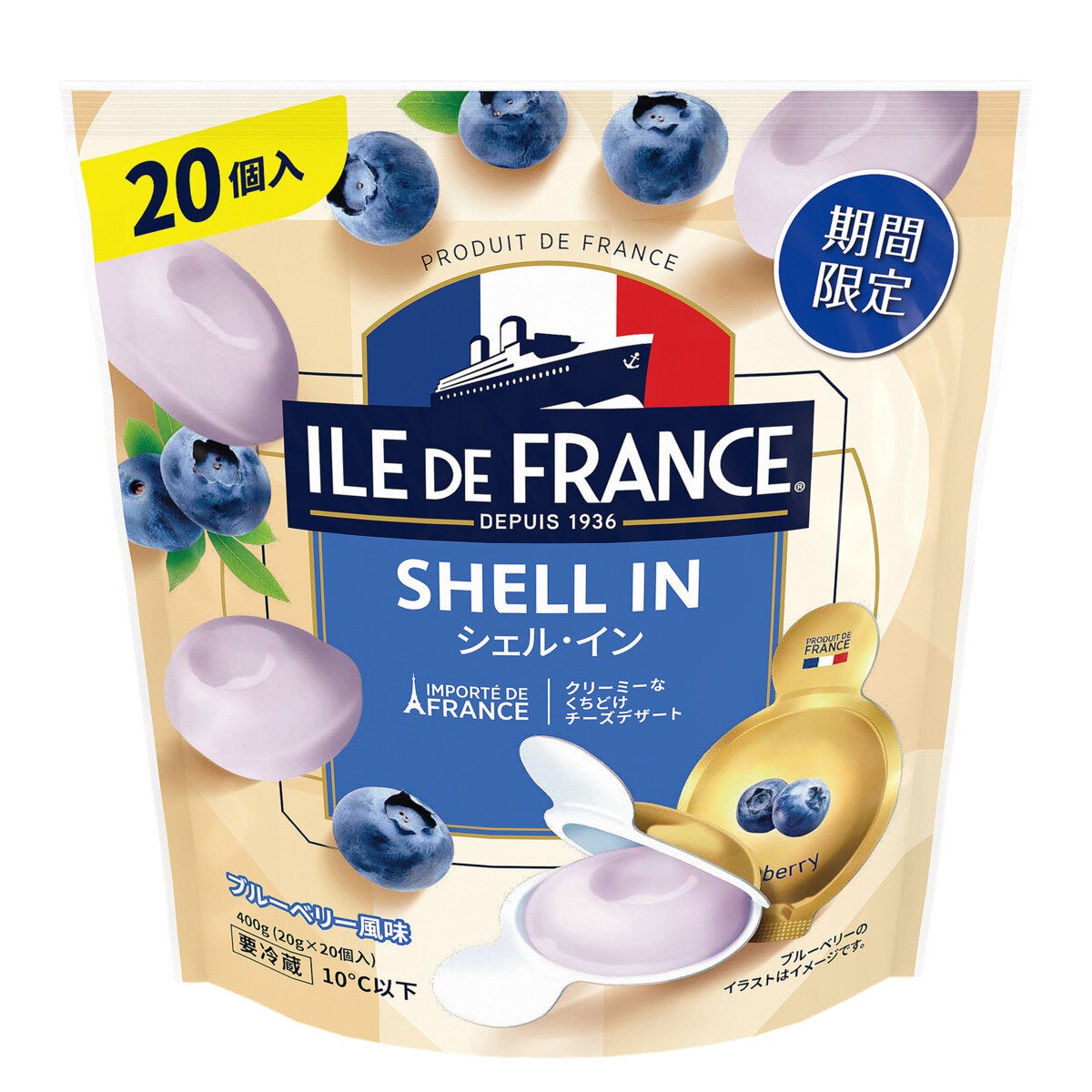 イルドフランス シェルイン ブルーベリー 20個 イルドフランス シェルイン ブルーベリー 20個
