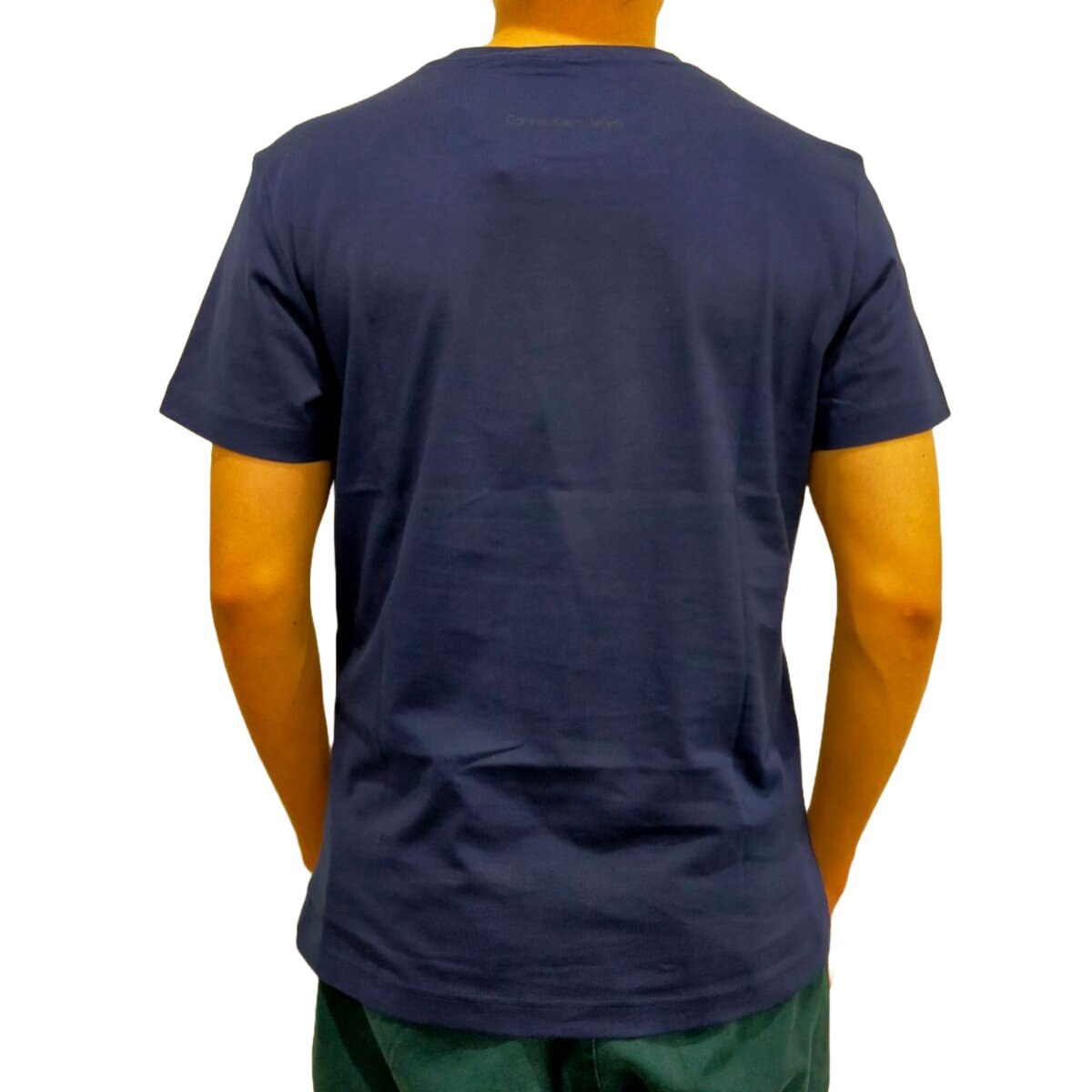 カルバンクラインジーンズ メンズ ロゴ 半袖 Tシャツ ネイビー S