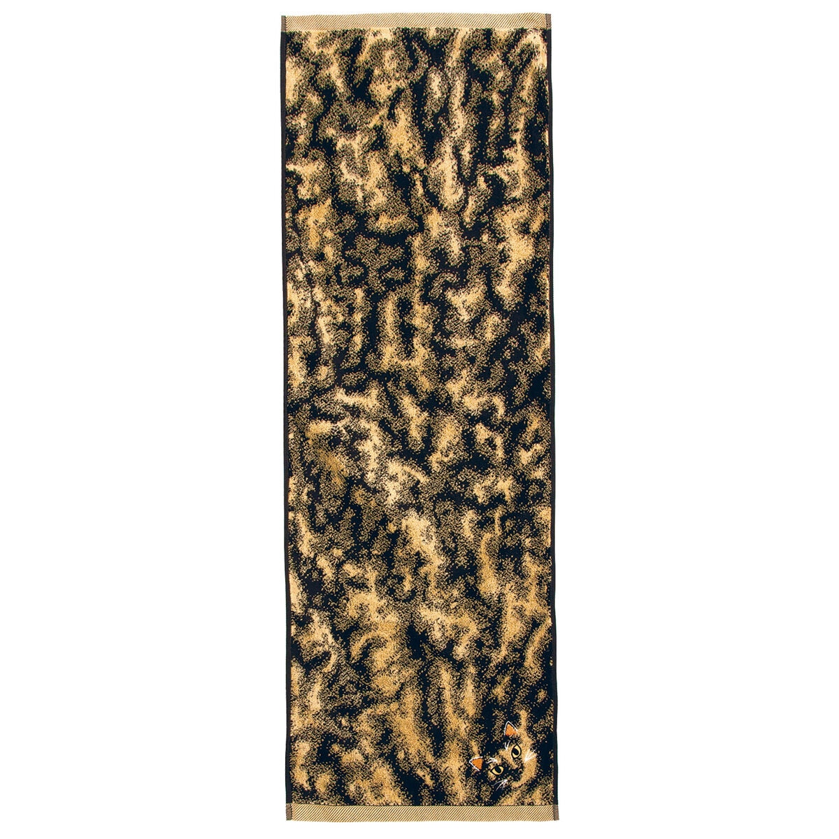 Uchinoko うちのニャンコ毛並ロングフェイスタオル 34cm x 100cm 3枚組 錆/トーティシェル