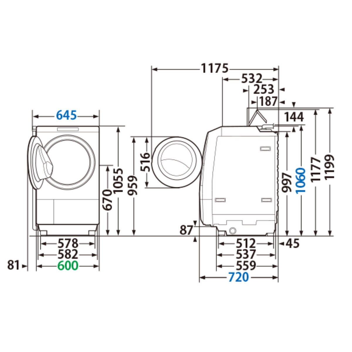 東芝 ドラム式洗濯乾燥機 ZABOON 洗濯12kg 乾燥 7kg グランホワイト 左開き TW-127XP3L (W)