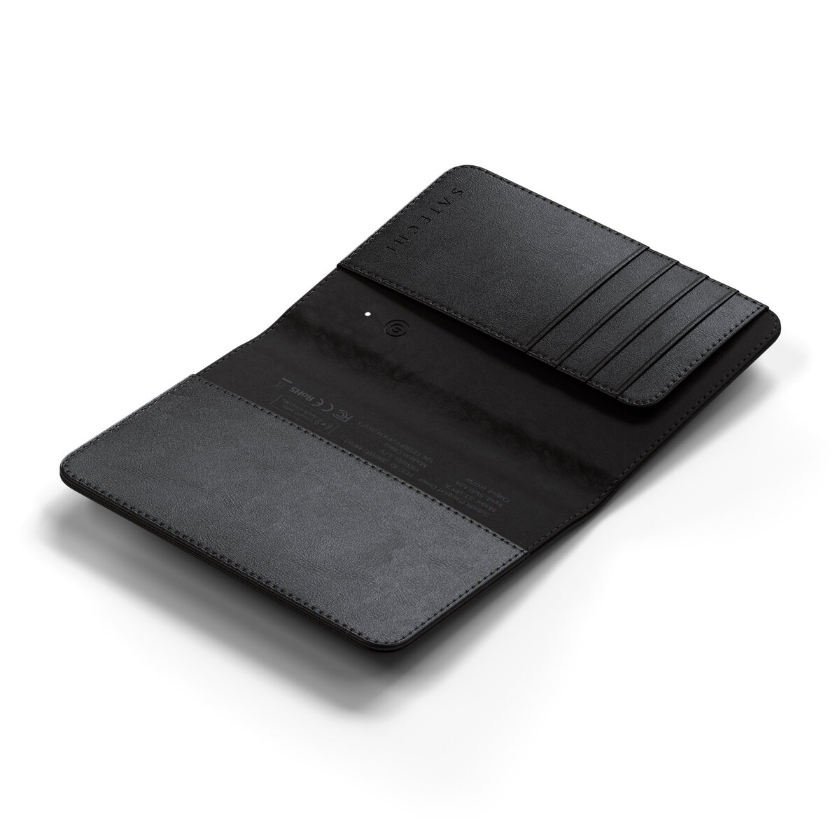 Satechi ヴィーガンレザーFindAll パスポートカバー / ブラック