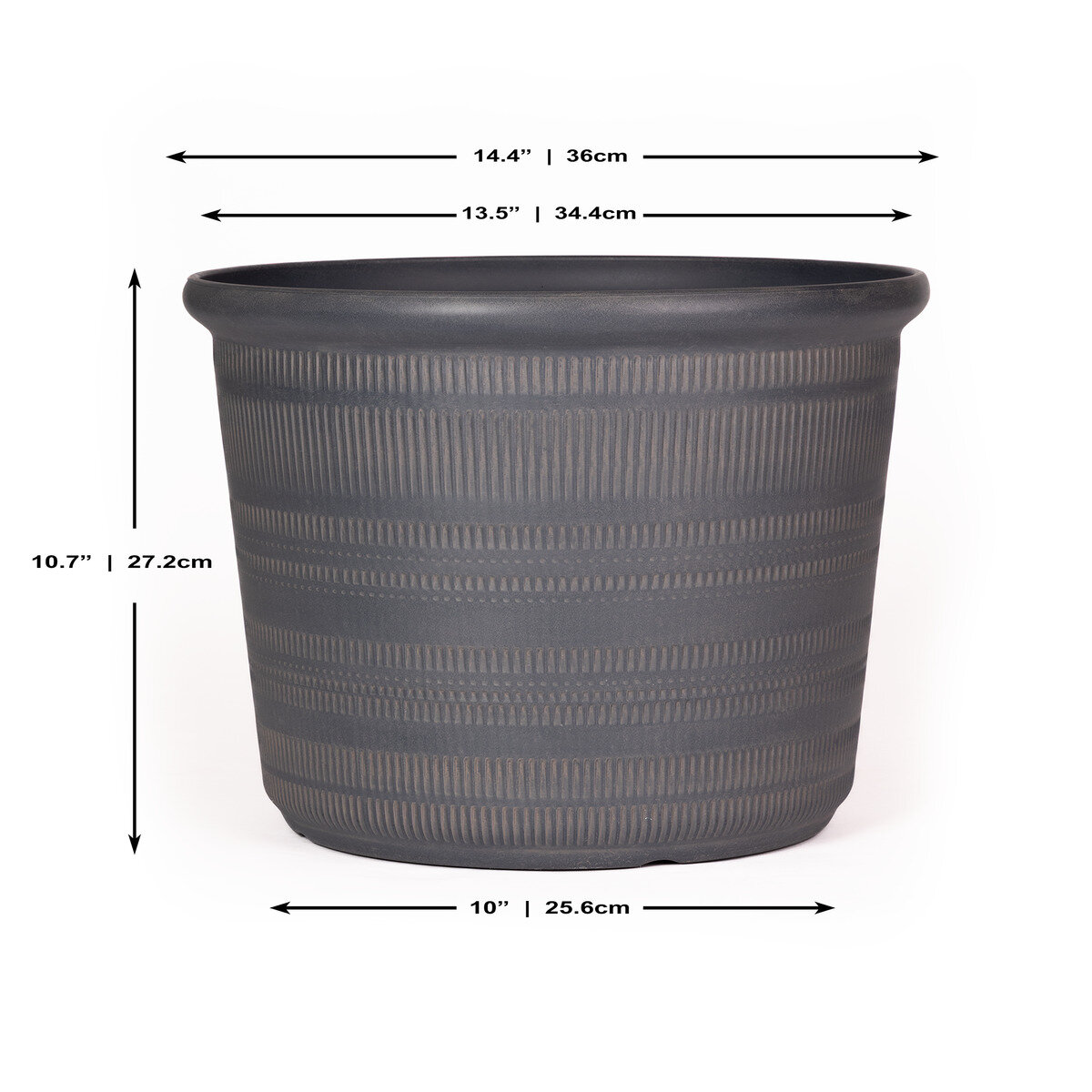 Trendspot Forum 樹脂製プランター 12寸 3個セット エンバー