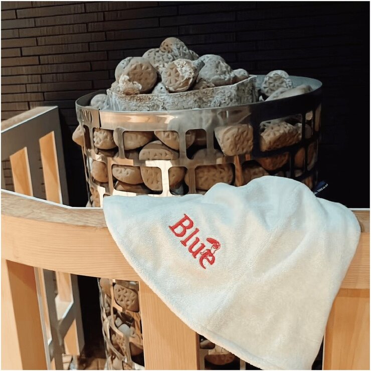 Blue サウナハット 綿製 Blue サウナハット 綿製