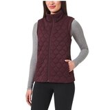 カークランドシグネチャー レディース キルト ベスト　ワインレッド XL