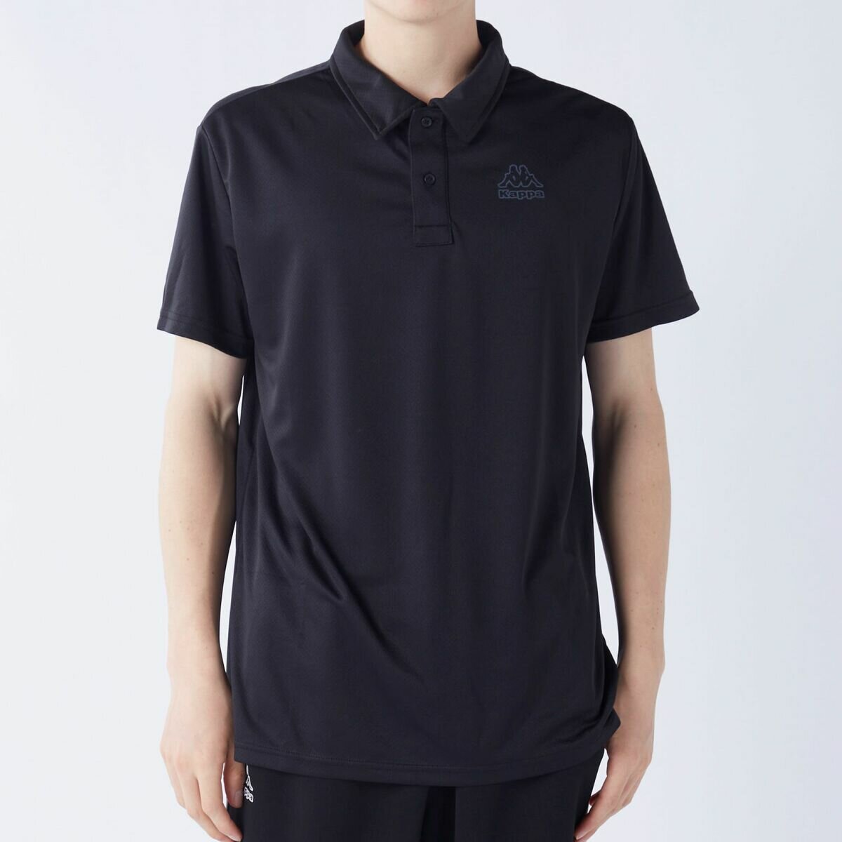 カッパ メンズ 半袖ポロシャツ / ブラック / M