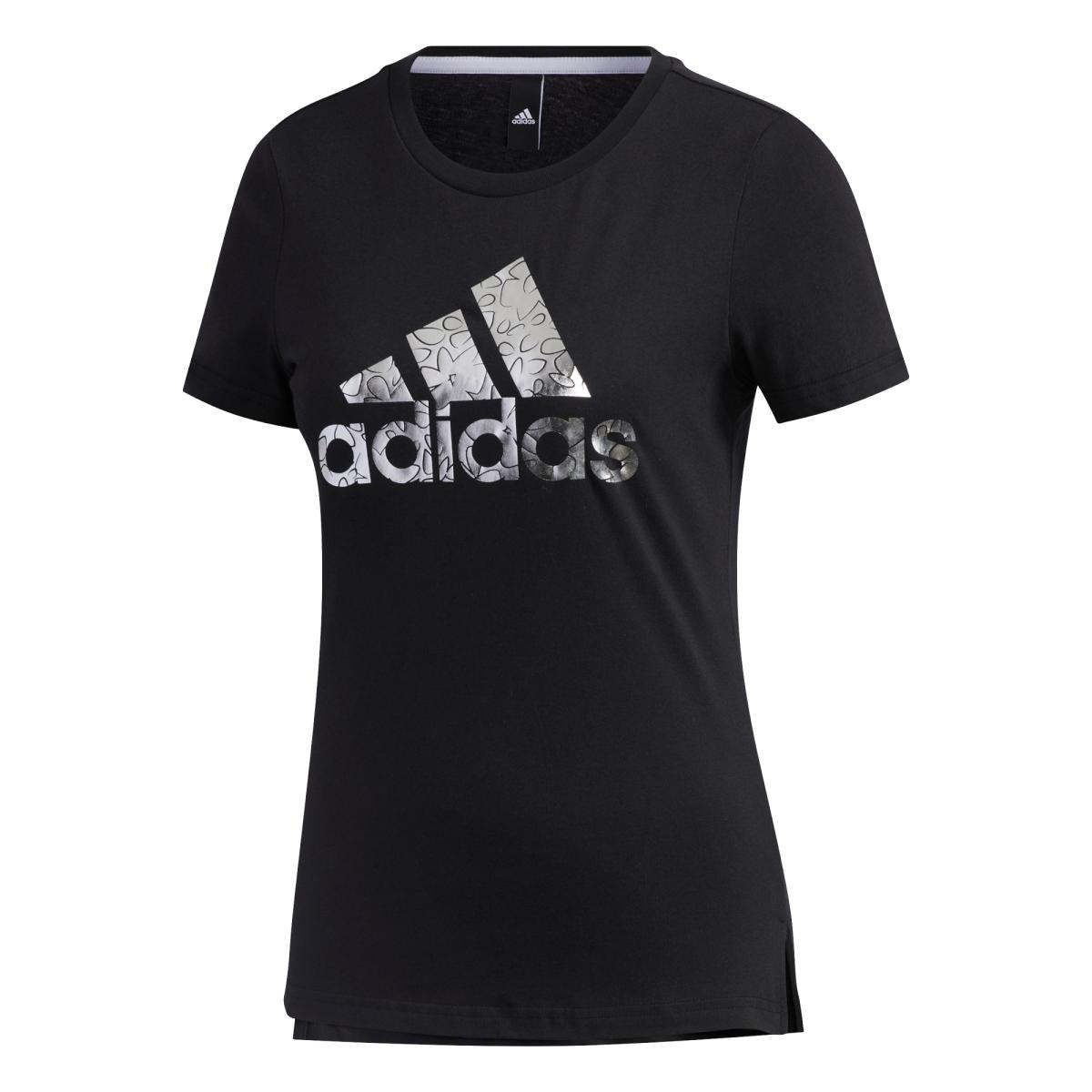 アディダス レディース 半袖 ロゴ Tシャツ ブラック XOT