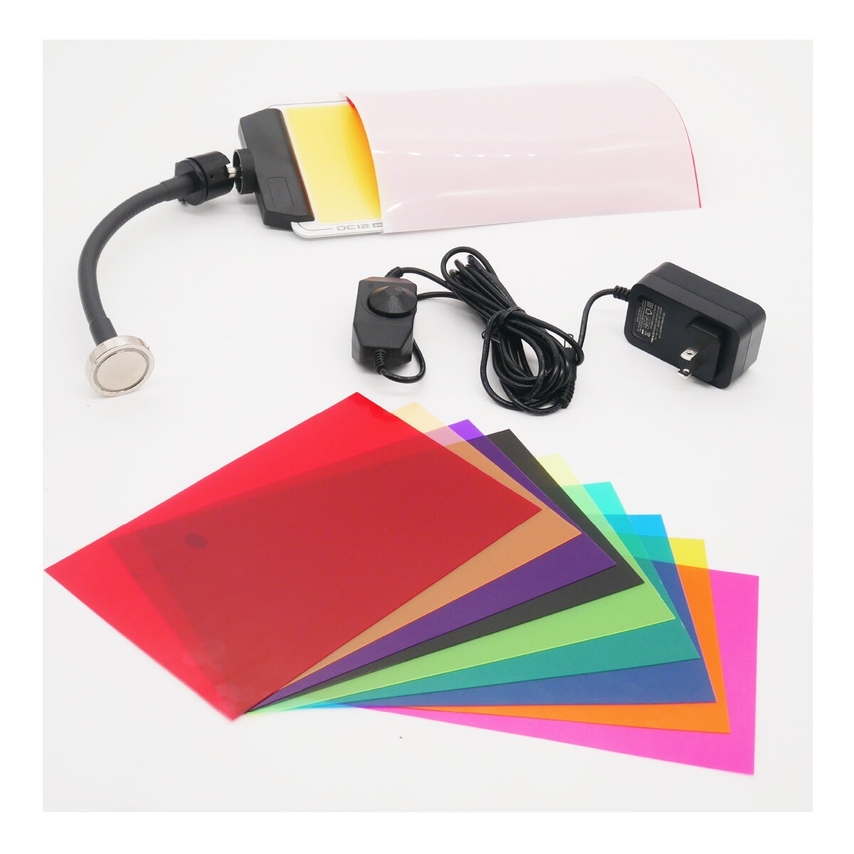 MTO DC12 COB LED パネル フレキシャフト ライト ジェルライトフィルター付 マグネットタイプ