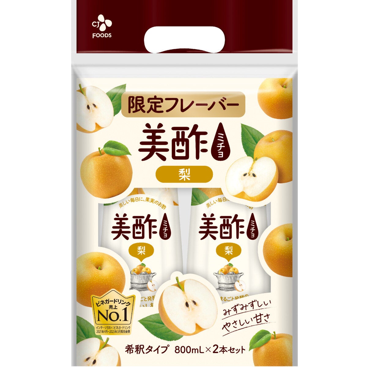 美酢 (ミチョ) 梨 800ml x 2 美酢 (ミチョ) 梨 800ml x 2