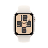 Apple Watch SE（GPSモデル）- 44mmスターライトアルミニウムケースとスターライトスポーツバンド - S/M