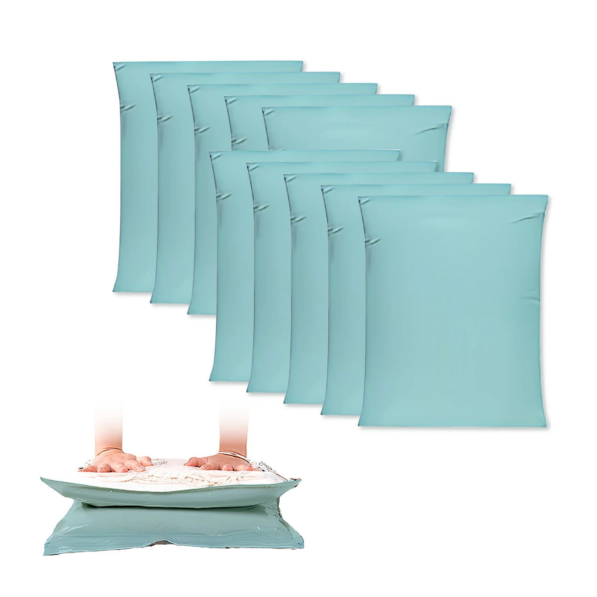 7Life 圧縮袋 ミニバルブ付 56 x 80cm(中) x 10