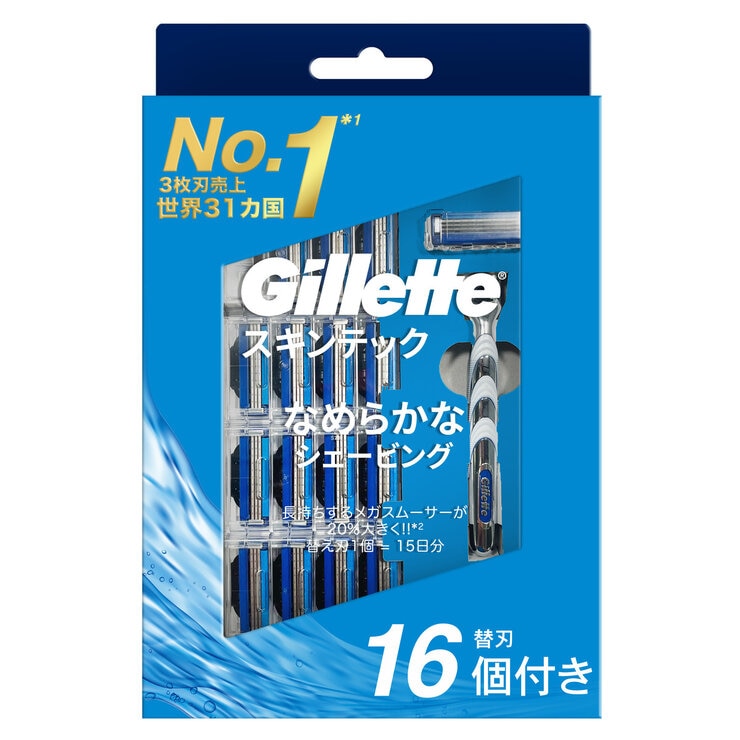ジレット マッハシン3 スキンテック 本体 + 替刃16個 | Costco Japan